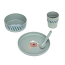 Lassig Dish Set PP/Cellulose Tiny Team (Plate, Bowl, Mug, Spoon) - 2 Designs