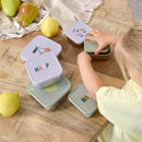 Lassig Snackbox Stainless Steel 3 Pcs Happy Fruits - 2 Colors