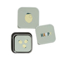 Lassig Snackbox Stainless Steel 3 Pcs Happy Fruits - 2 Colors