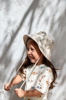 Lassig Short Sleeve Sunsuit - Beach Dog Orange/Dark Sea