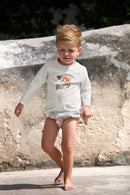 Lassig Long Sleeve Rashguard - Beach Dog Orange/Dark Sea
