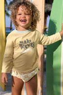 Lassig LSF Long Sleeve Rashguard Make Waves Vanilla