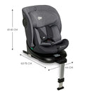 [1-Year Warranty] Kinderkraft Car Seat, I-360, - Grey