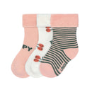 [2-Pack] Lassig Terry Socks GOTS (3 pcs) Assorted Cherry peach