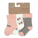 [2-Pack] Lassig Terry Socks GOTS (3 pcs) Assorted Cherry peach
