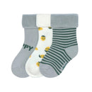 [2-Pack] Lassig Terry Socks GOTS (3 pcs) Assorted Lemon Light Blue