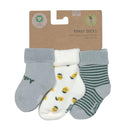 [2-Pack] Lassig Terry Socks GOTS (3 pcs) Assorted Lemon Light Blue
