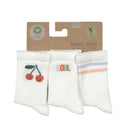 [2-Pack] Lassig Tennis Socks 3 Pcs GOTS Cherry