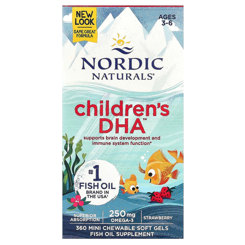 Nordic Naturals Children's DHA 250 mg - Strawberry, 360 sgls.