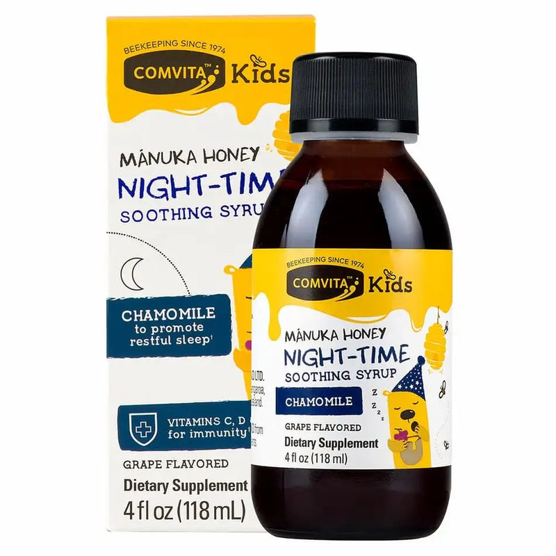 Comvita Kids Night-Time Soothing Syrup- Grape Flavour, 118 ml