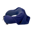 Travelmall Foldable Memory Foam Pillow with Hood (Blue)
