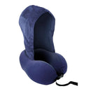 Travelmall Foldable Memory Foam Pillow with Hood (Blue)