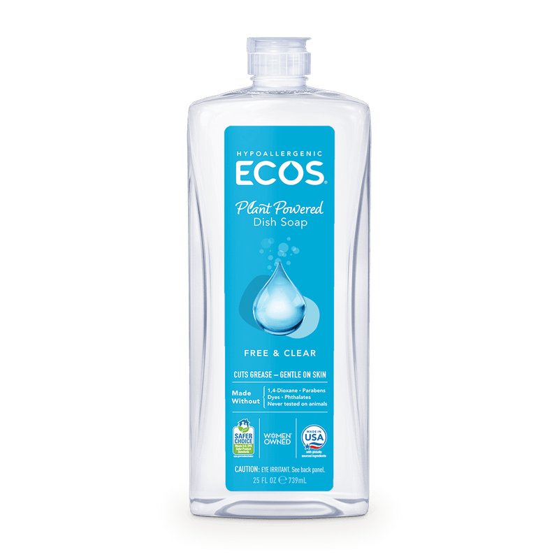 ECOS Dishmate Hypoallergenic Dish Soap FREE & CLEAR 25oz/739ml