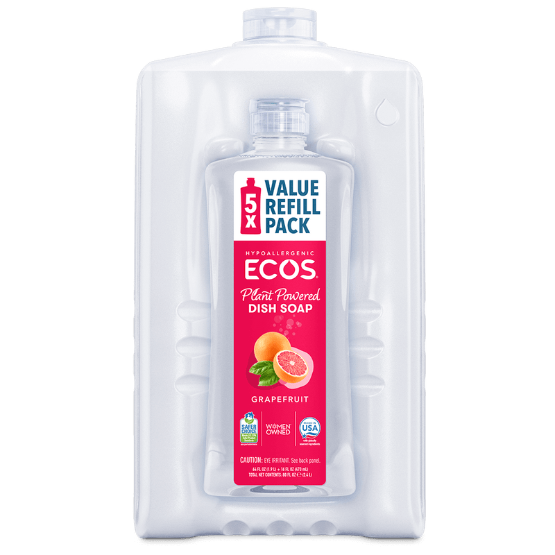 ECOS Dishmate Hypoallergenic Dish Soap - Grapefruit 25oz/739ml