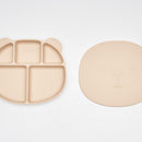 Poled Silicone Tableware set - food tray + spoon (bundle Pack)