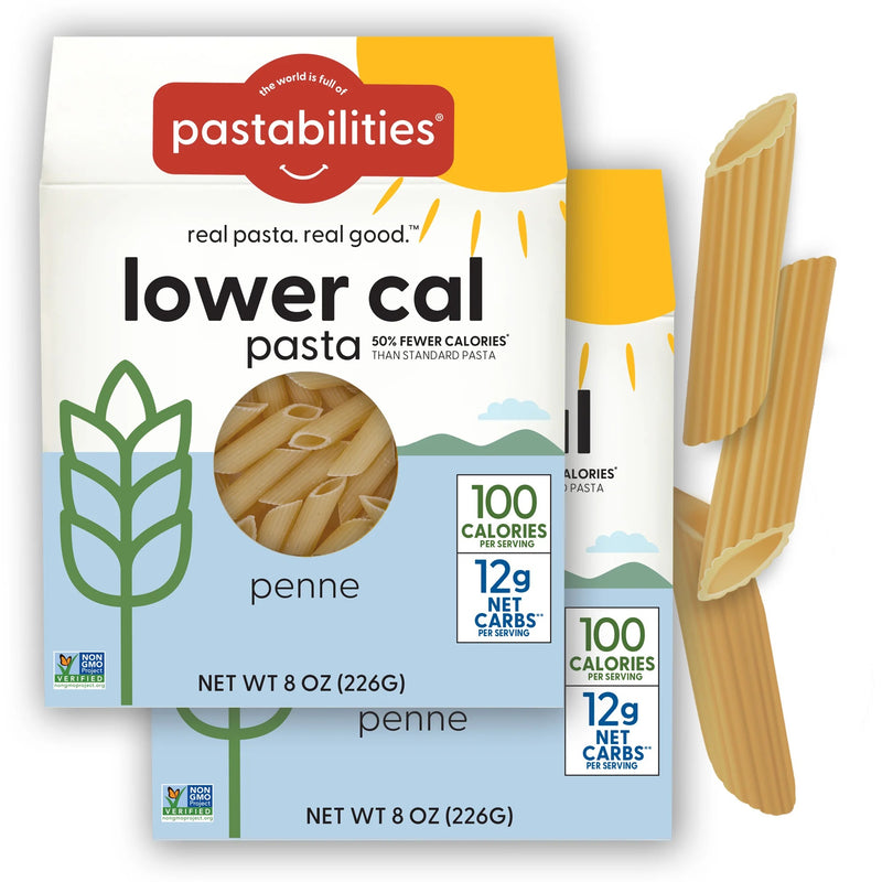 [2 Pack] Pastabilities Lower Cal Pasta Penne Shaped, 226g Exp: 04/27