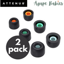 [2-Pack] ATTENU8 Replacement Memory Foam Tips - 3 Sizes