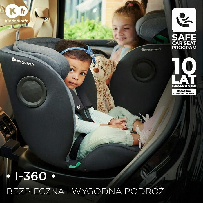 Kinderkraft Car Seat, I-360, - Grey