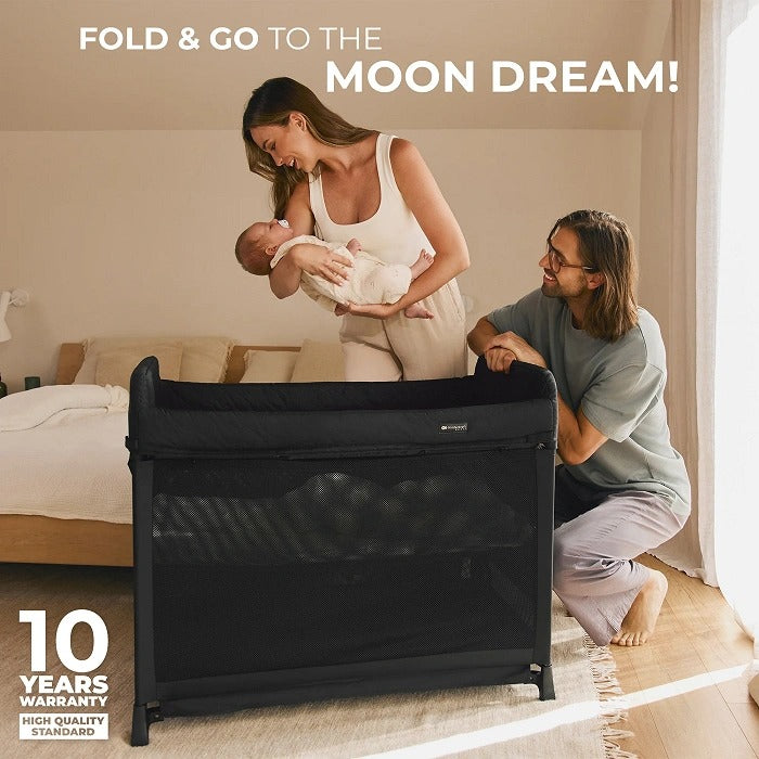 Kinderkraft Baby Cot, Moon Dream - Black