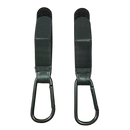 [3 Pack] Hamilton Universal Leatherette Stroller Hook, black