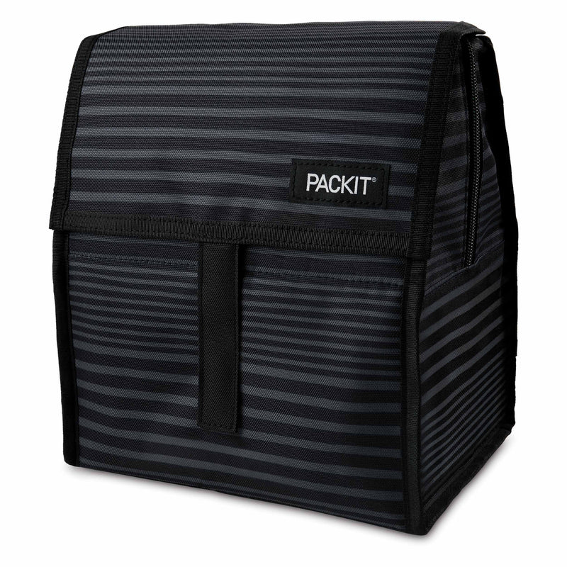 PackIt Freezable Lunch Bag - Tonal Black Stripe