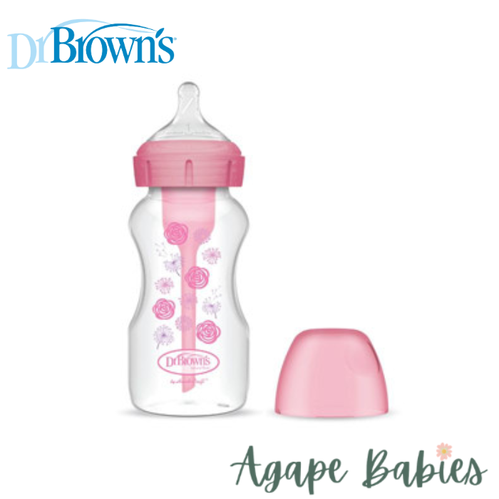 [2-PK ] Dr. Brown’s 9 oz/270 mL PP W-N Anti-Colic Options+ Baby Bottle 1-Pack - 3 Design
