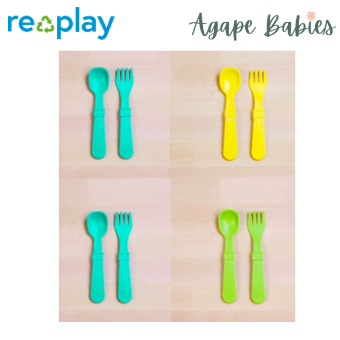 [Made in USA] Re-Play Utensils 4 sets Forks & Spoons - Boy