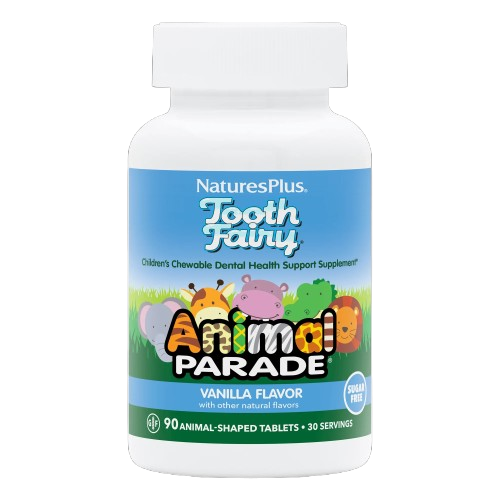 Natures Plus Source of Life Animal Parade Tooth Fairy Children's Chewable - Vanilla, 90 tabs. Exp: 10/27