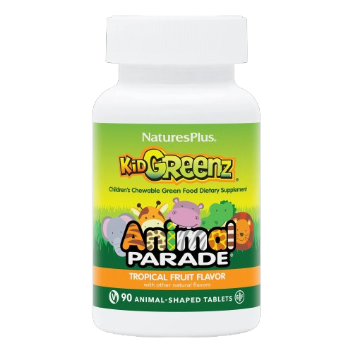 Natures Plus Source of Life Animal Parade KidGreenz Chewable - Tropical Fruit, 90 tabs. Exp: 10/26