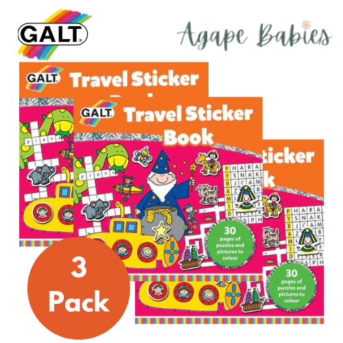 [Pack of 3] Galt Travel Sticker Book