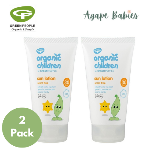 [Bundle Of 2] Green People Organic Children Sun Lotion SPF30 - Scent Free, 150 ml. Exp-12/25