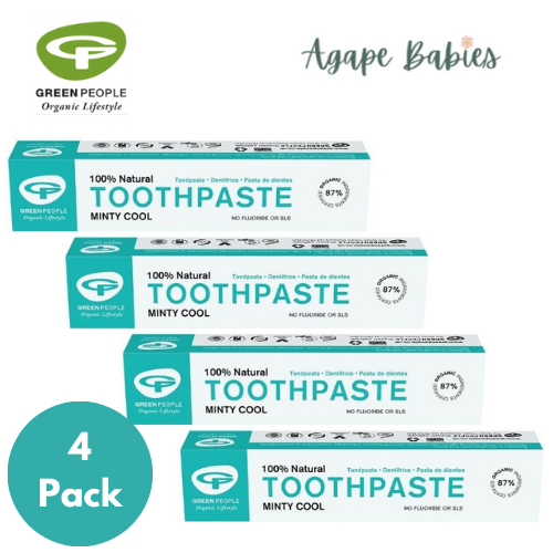 [Bundle Of 4] Green People Organic Minty Cool Toothpaste, 50 ml. Exp-05/26