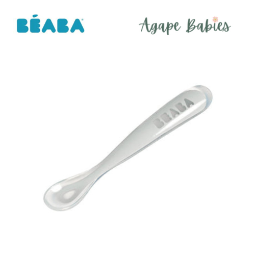 Beaba Ergonomic 1st Age Silicone spoon -  Light Mist