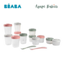 Beaba Expert Pack Meal & Food Storage Eucalyptus – 12 Clip Portions + 2x 1st Stage Silicone Spoons