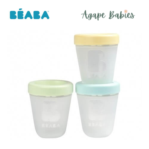 Beaba Set Of 3 Single  Portions Silicone - Spring