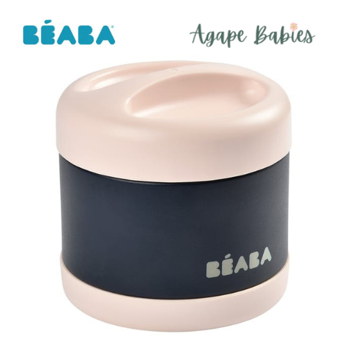 Beaba Stainless Steel Isothermal Portion 500 ml (Light Pink/Night Blue)