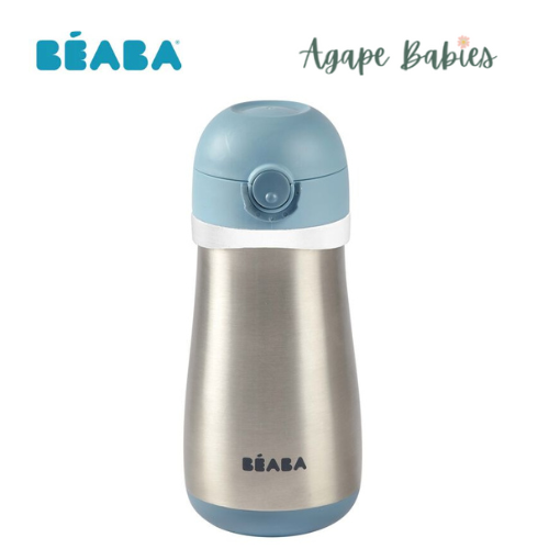 Beaba Stainless Steel Spout Bottle 350ml -  Blue