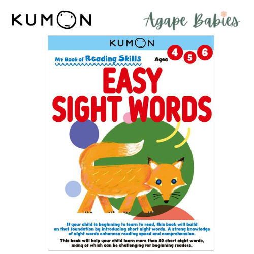 Kumon My Book of Reading Skills: Easy Sight Words