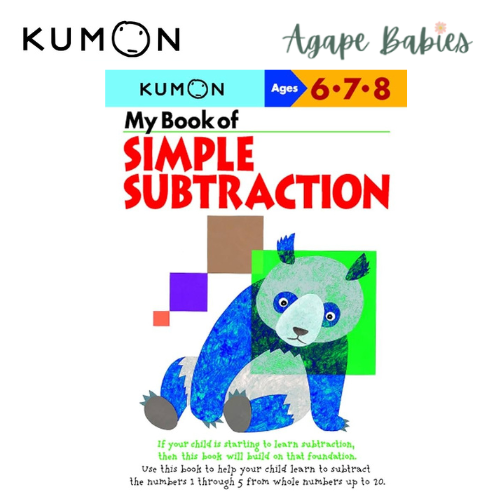 Kumon My Book of Simple Subtraction (6-8 Years)