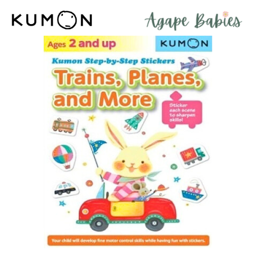 KUMON Step By Step Stickers: Trains, Planes & More