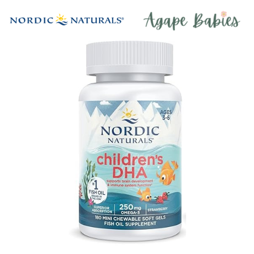 Nordic Naturals Children's DHA 250 mg - Strawberry, 180 sgls