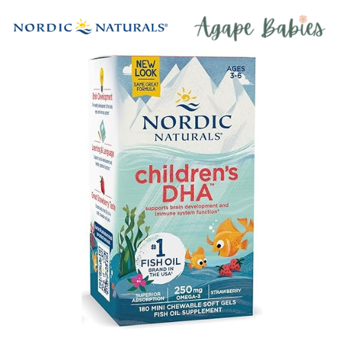 Nordic Naturals Children's DHA 250 mg - Strawberry, 180 sgls