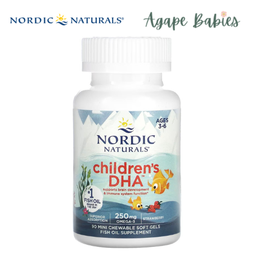 Nordic Naturals Children's DHA 250 mg - Strawberry, 90 sgls.