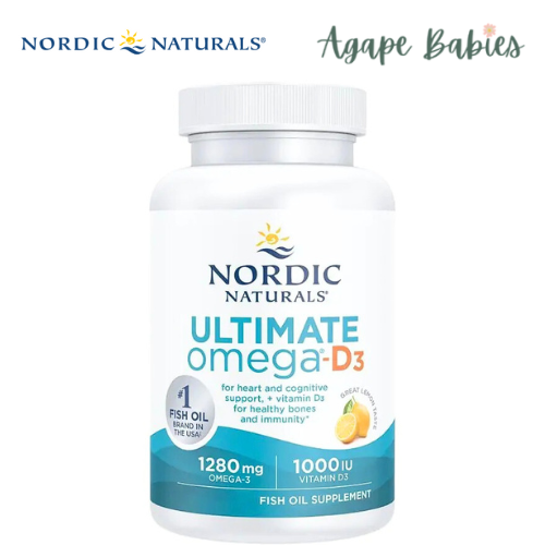 Nordic Naturals Ultimate Omega D3 1280 mg - Lemon, 120 sgls.