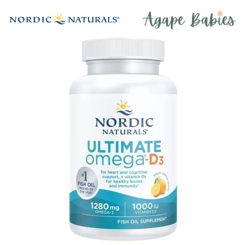 Nordic Naturals Ultimate Omega-D3 1000 mg - Lemon, 120 sgls.