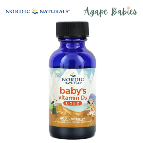 Nordic Naturals Baby's Vitamin D3 Liquid 10 mcg (400 IU), 0.76 fl oz (22.5 ml)