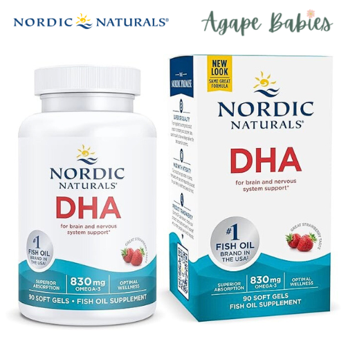 Nordic Naturals DHA 500 mg - Strawberry, 90 sgls.