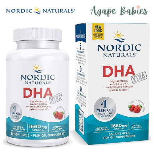 Nordic Naturals DHA Xtra 1000 mg - Strawberry, 60 sgls.