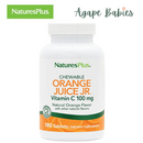 Nature's Plus Orange Juice Jr. 100 mg Chewable, 180 tabs