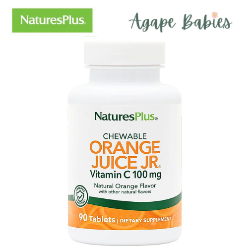 Nature's Plus Orange Juice Jr. Vitamin C 100 mg, 90 tabs.